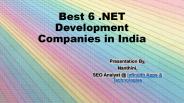 Best 6 .NET Development Companies in India