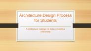 Architecture Design Process for Students - Avantika University