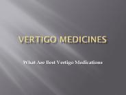Vertigo Medications
