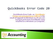 How To Fix QuickBooks Error C-20