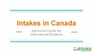 Everything you need to know about Intakes in Canada