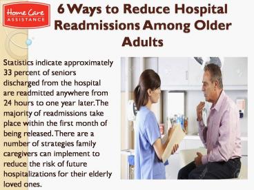 Reduce Hospital Readmission among adults