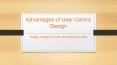 Advantages of User Centric Design - Avantika University PowerPoint PPT Presentation