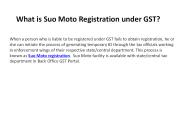 Suo Moto Registration