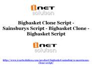 Bigbasket Clone script - Sainsburys Script