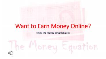 How to earn money online | The Money Equation