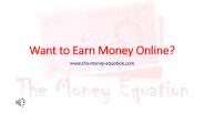 How to earn money online | The Money Equation