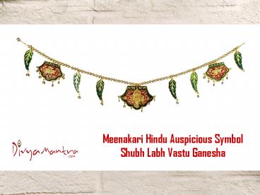 Meenakari Hindu Auspicious Symbol Shubh Labh Vastu Ganesha