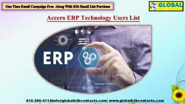 Accero ERP Technology Users List