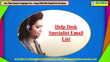 Help Desk Specialist Email List