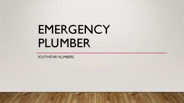 Emergency Plumber