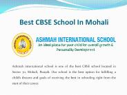 Best CBSE School | Ashmah International School In Mohali