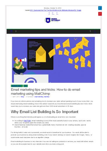How To Do Email Marketing Using mailchimp