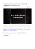 How to Compress Images online Up To 20 Kb Without Losing Quality PowerPoint PPT Presentation