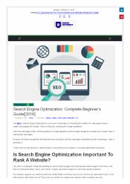 Search Engine Optimization: A Complete Beginner’s Guide