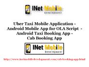 Uber Taxi Mobile Application
