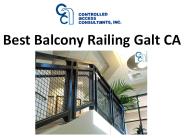 Best Balcony Railing Galt CA