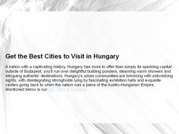 cities in Hungary