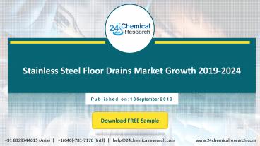Stainless steel floor drains market growth 2019 2024
