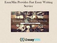 EssayMin Provides Fast Essay Writing Service