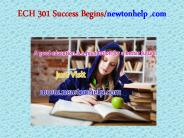 ECH 301 Success Begins/Newtonhelp.com