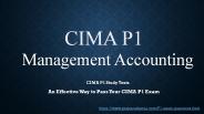 CIMA P1 Exam Syllabus 2019