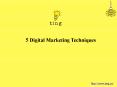 5 Digital Marketing Techniques PowerPoint PPT Presentation