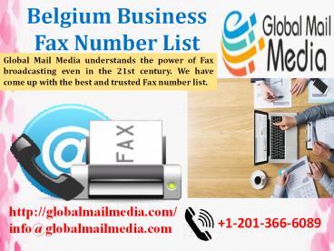 Belgium Business Fax Number List