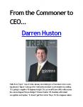 Darren Huston Commoner to CEO PowerPoint PPT Presentation