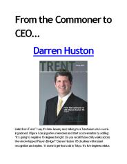 Darren Huston Commoner to CEO