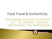 Food Fraud & Authenticity in europe