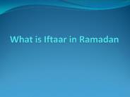 What is Iftar in Ramadan