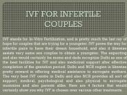 IVF FOR INFERTILE COUPLES