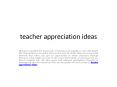 teacher appreciation ideas PowerPoint PPT Presentation