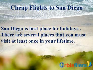 Cheap Flights to San Diego