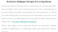 Exclusive Wallpaper Designs For Living Room PowerPoint PPT Presentation