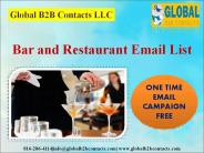 Bar and Restaurant Email List