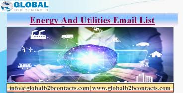 Energy And Utilities Email List