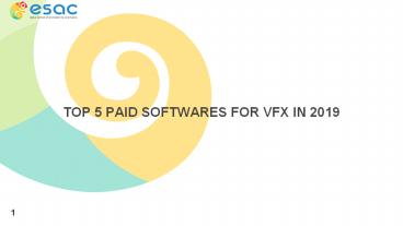 Top 5 Paid Softwares For VFX In 2019