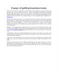 5 ways of getting business loans PowerPoint PPT Presentation