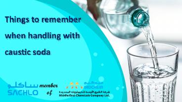When handling with caustic soda