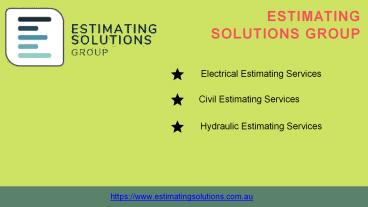 Estimating Solutions Group Services