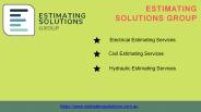 Estimating Solutions Group Services