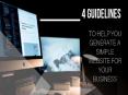 4 Guidelines to Help you Generate a Simple Website for your Business PowerPoint PPT Presentation