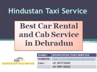 Hindutan Taxi Services Presentation
