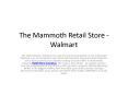 The Mammoth Retail Store - Walmart PowerPoint PPT Presentation