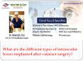 What are the different types of intraocular lenses implanted after cataract surgery PowerPoint PPT Presentation