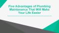 Five Advantages of Plumbing Maintenance That Will Make Your Life Easier PowerPoint PPT Presentation