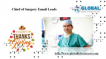 Chief of Surgery Email Leads