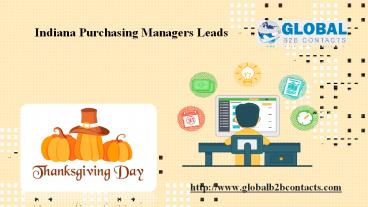 Indiana Purchasing Managers Leads